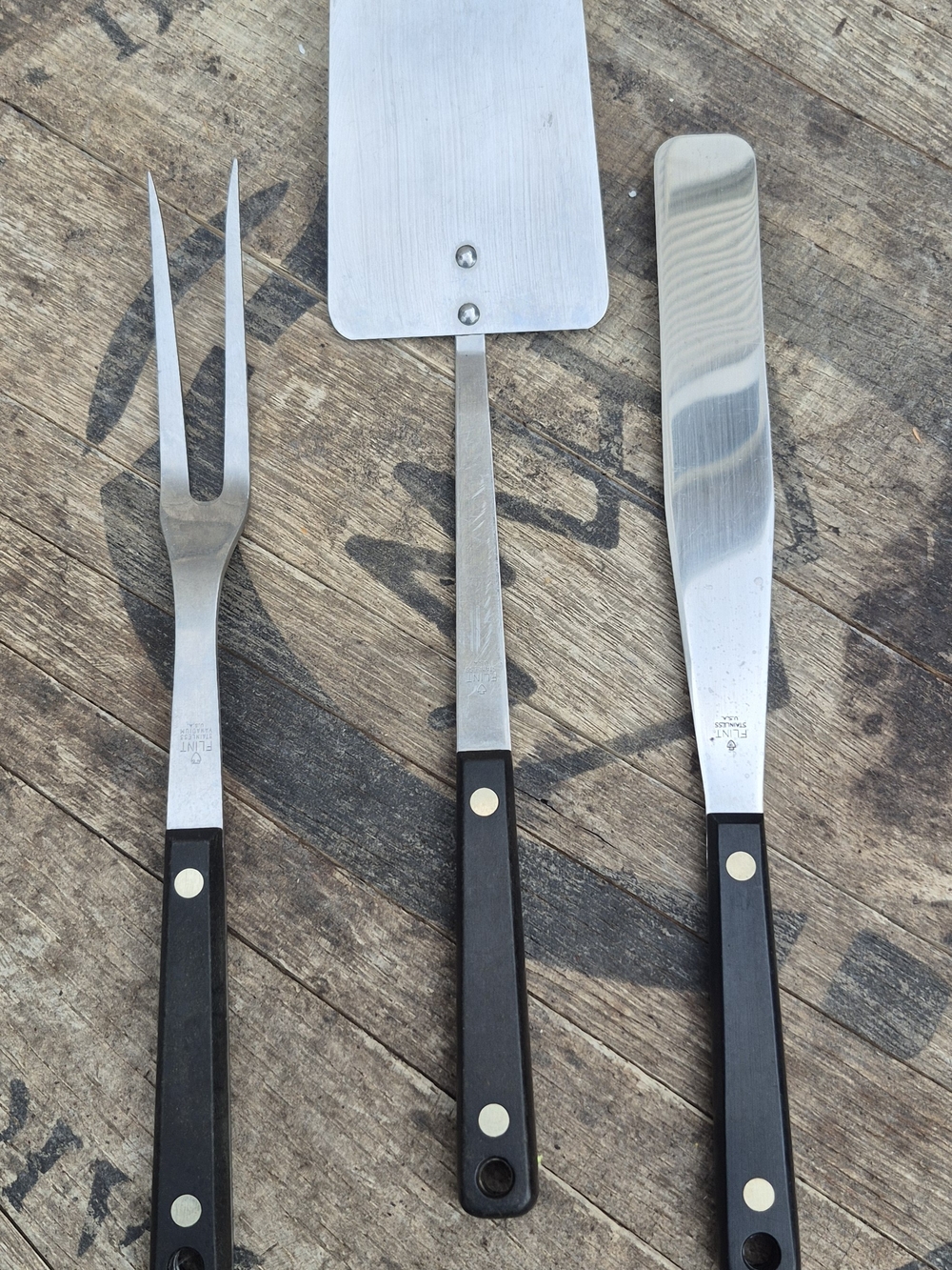 Stainless Steel Kitchen Utensil Set with Black Handles